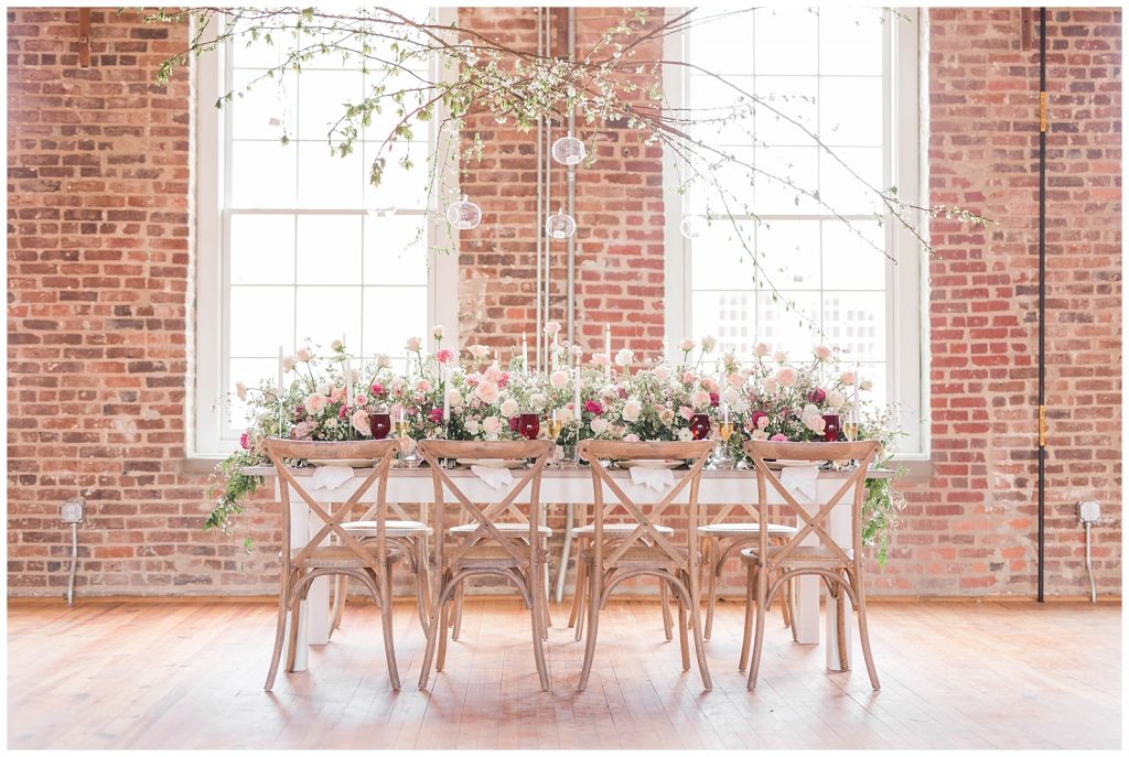 Indoor spring wedding at the powerhouse event venue.